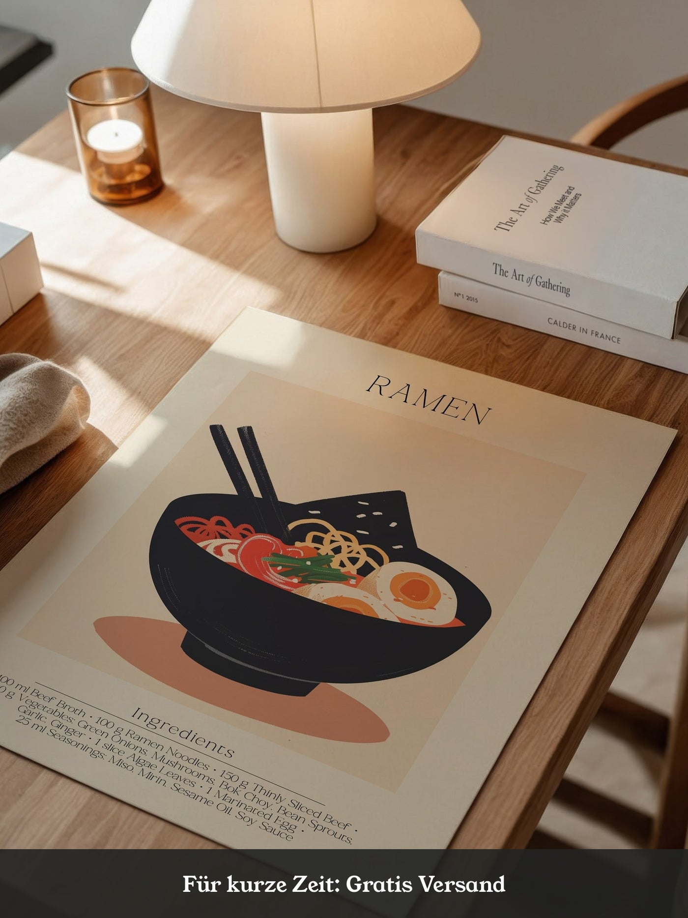 Ramen Schüssel Illustration Retro