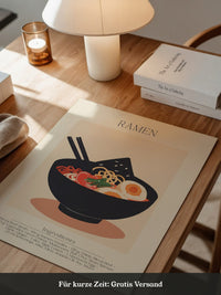 Ramen Schüssel Illustration Retro