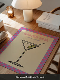 Martiniglas Grafik retro