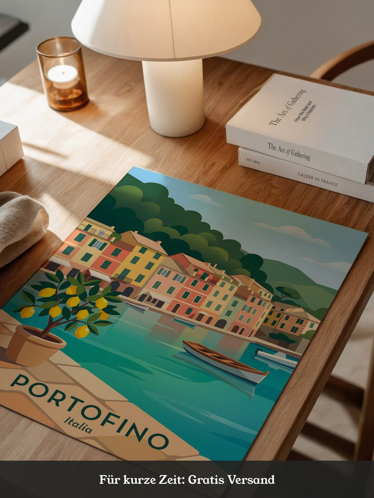 Portofino Hafen Pastellfarben