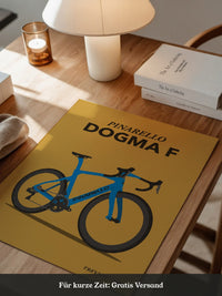 Rennrad Illustration Blau