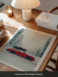 Porsche Winterlandschaft Rot