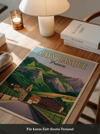 Pays Basque Dorf Retro Stil