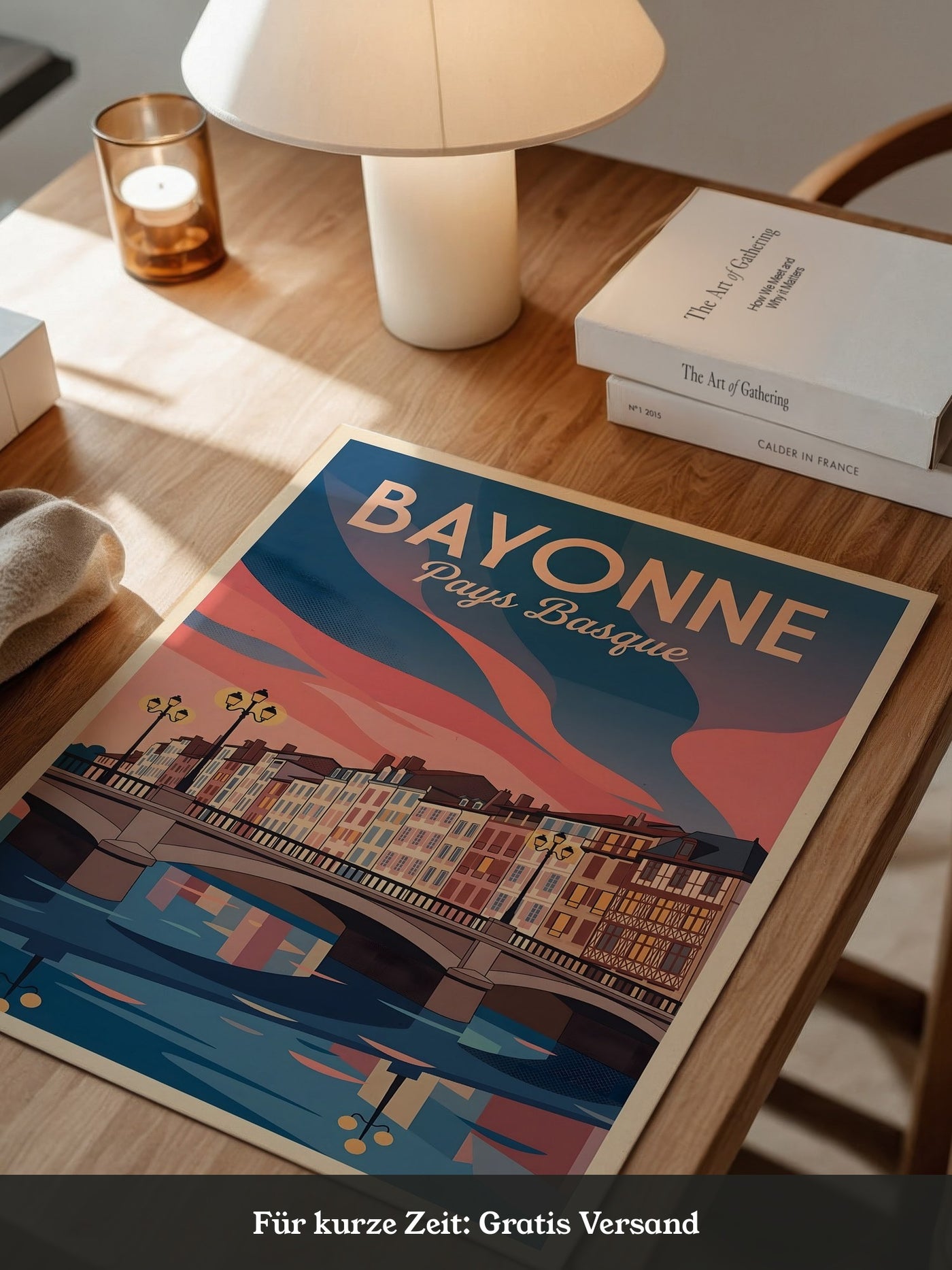 Bayonne Brücke Pastellfarben