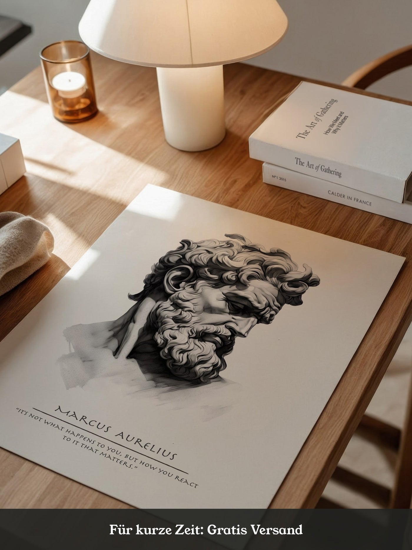Büste Antik Charcoal-Schattierung