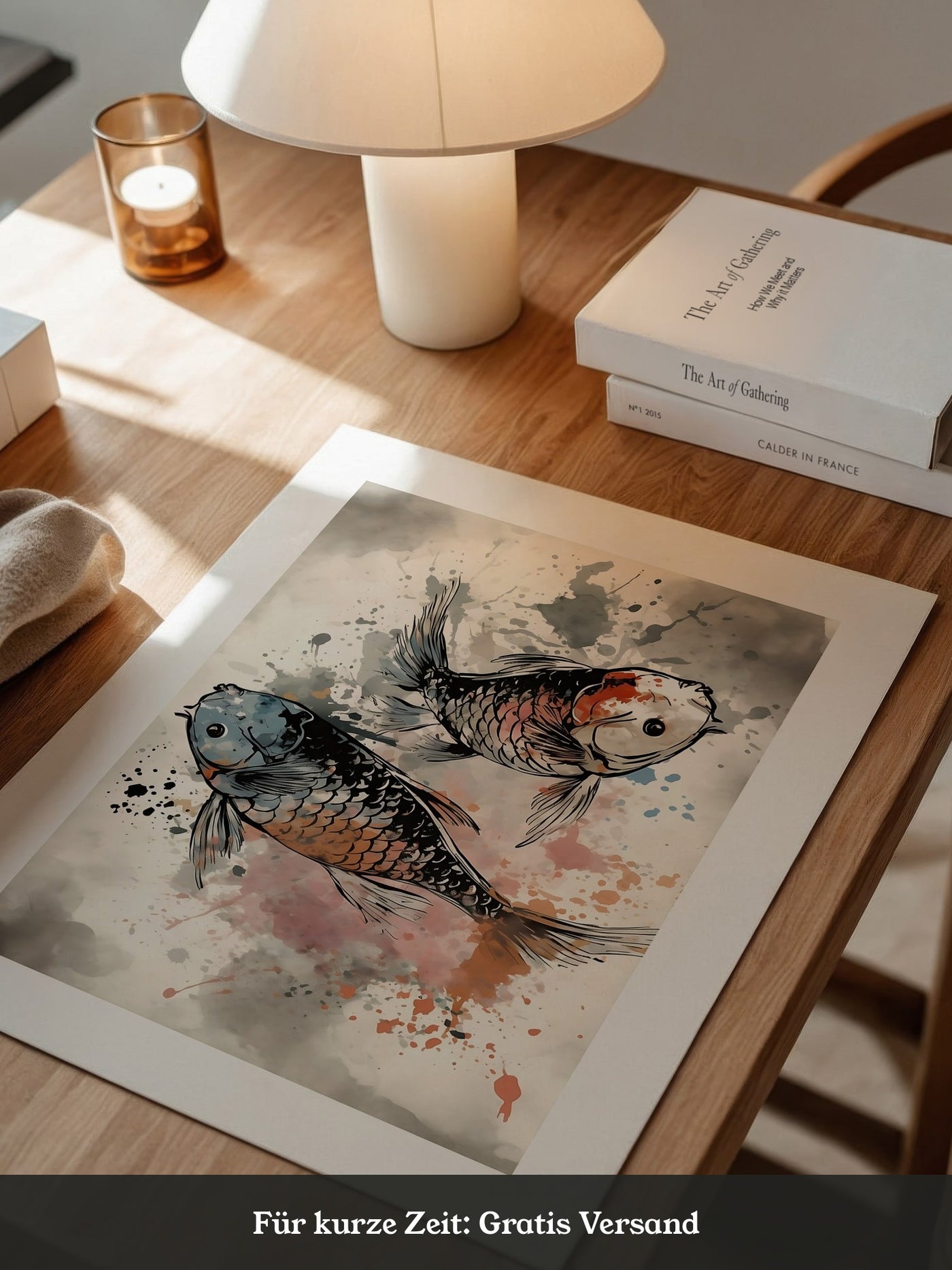 Koi Fische Aquarellspritzer