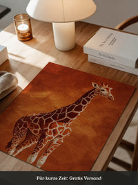 Giraffe Orange Malerei