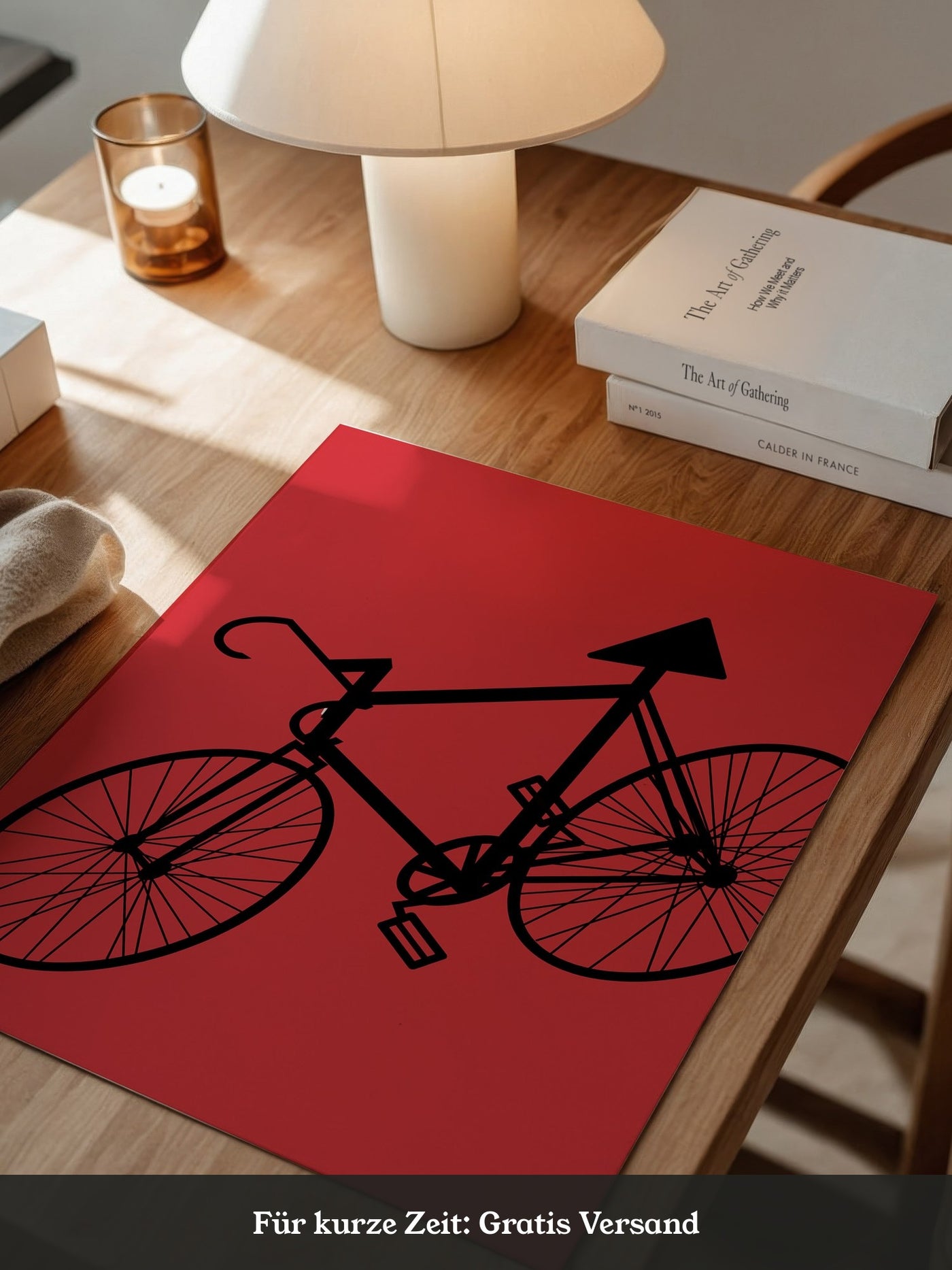 Fahrrad Grafik rot-schwarz
