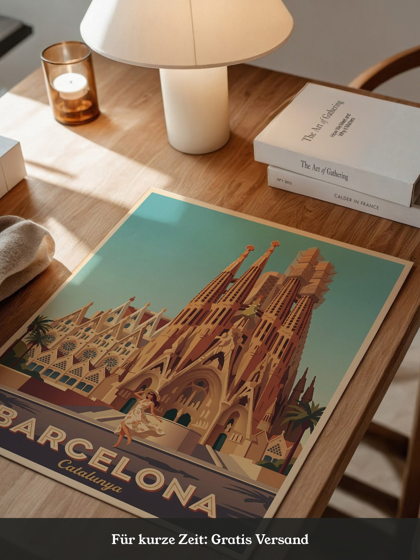 Sagrada Familia Retro-Illustration