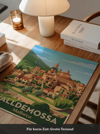Valldemossa Stadtansicht Retro
