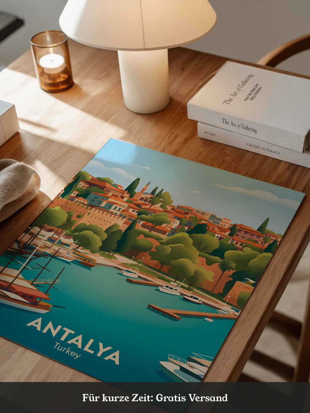 Antalya Hafen Idylle Retro-Look