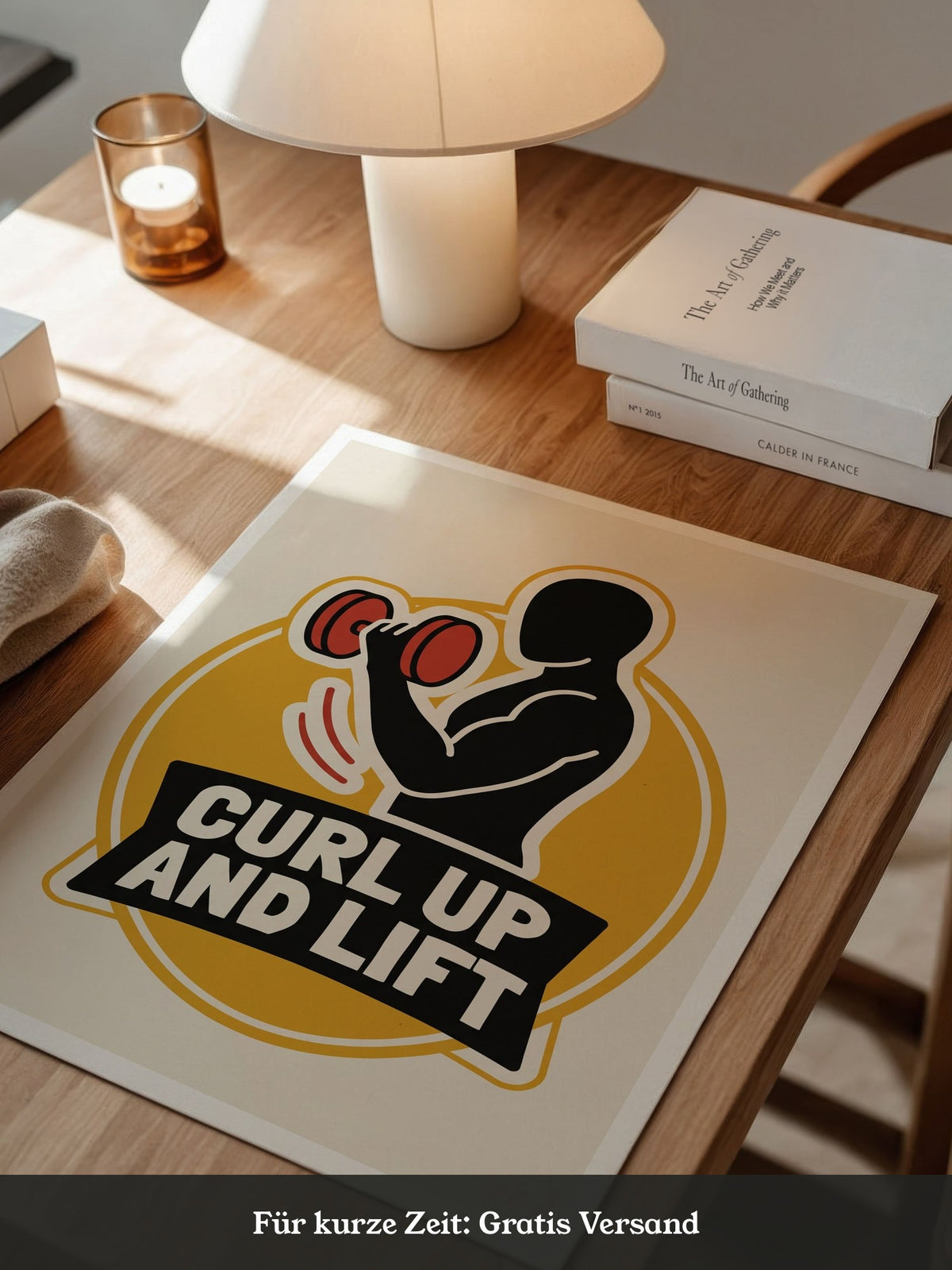 Hanteltraining Motivation Gelb