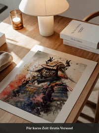 Samurai Krieger Aquarell