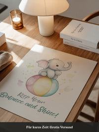 Elefant Regenbogen Aquarell