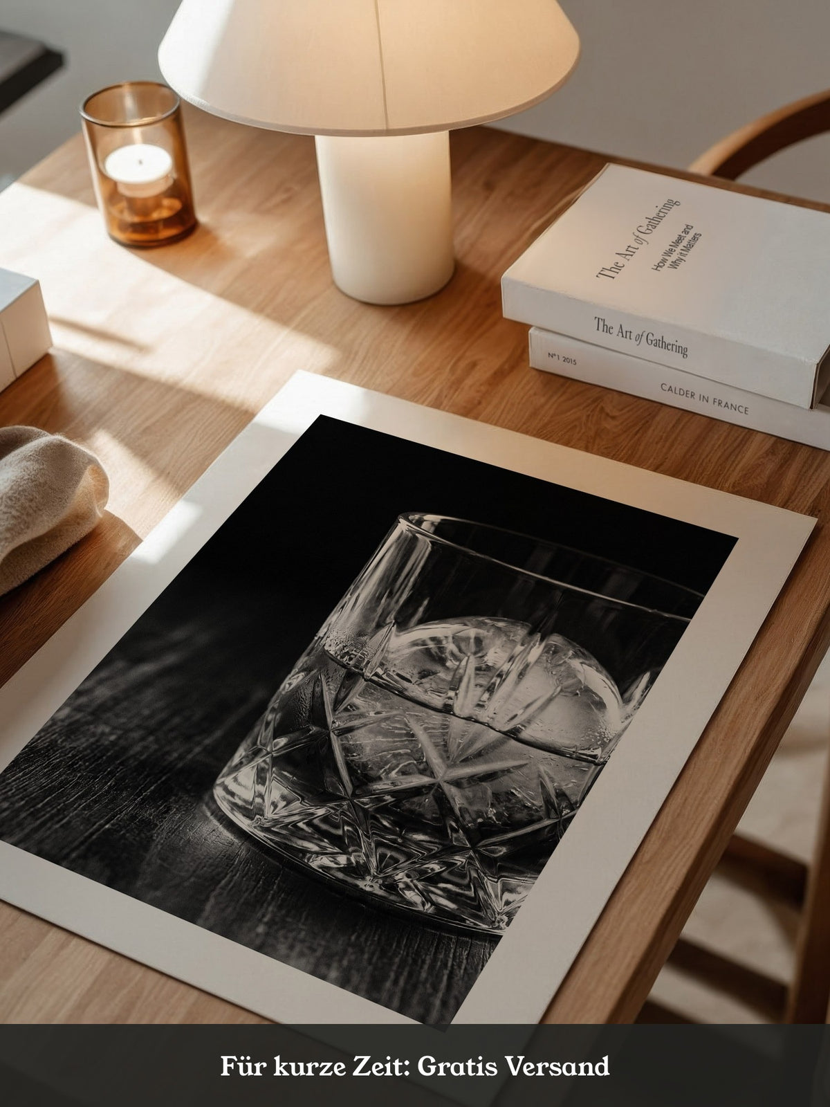 Tumbler Glasgeometrie Schwarzweiß