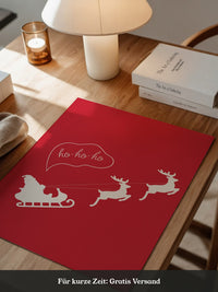 Weihnachtsmann Rentierschlitten Rot