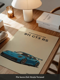 Porsche 911 GT3 RS Blau Retro