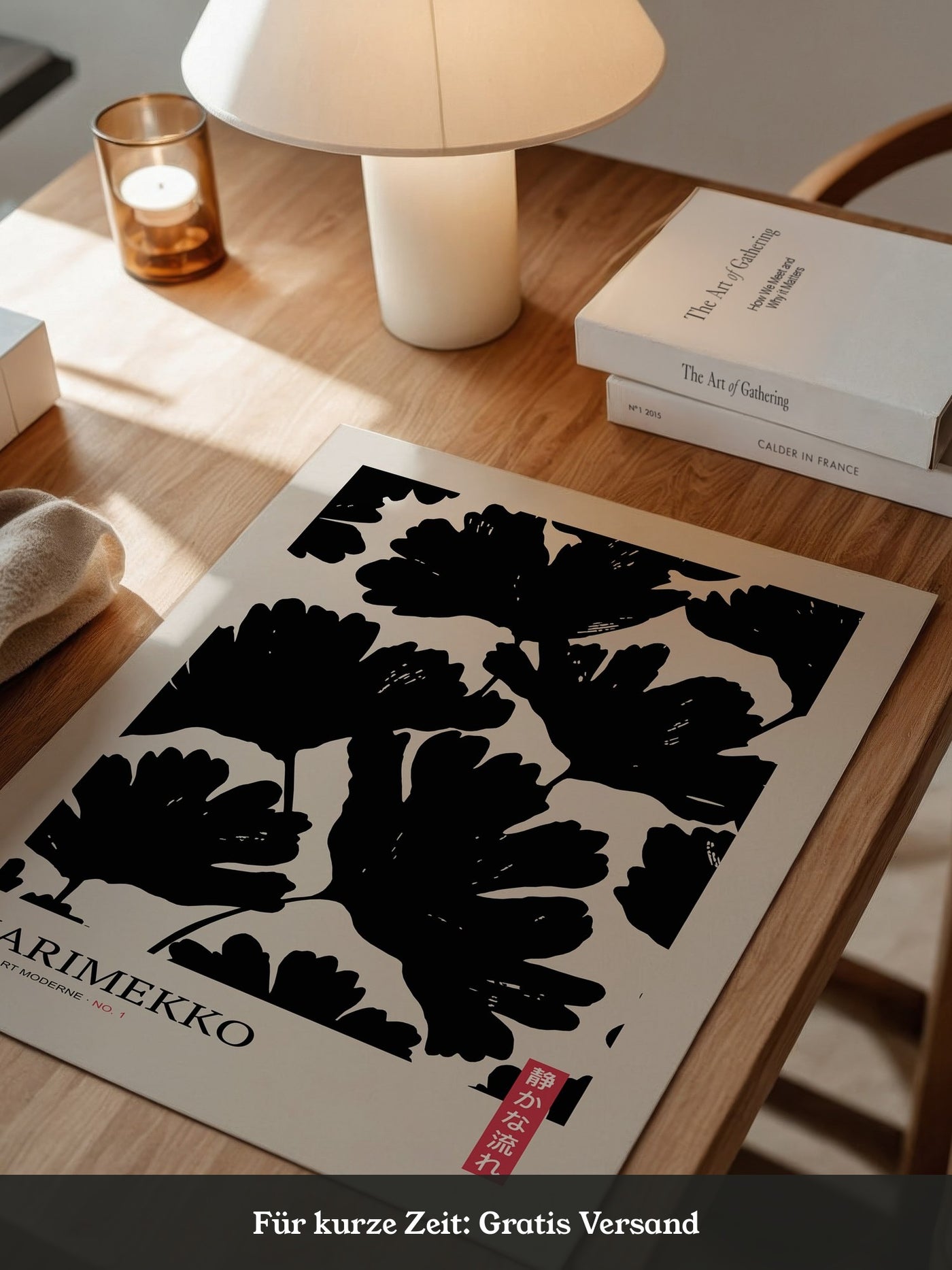Schwarze Blumen Silhouette Retro