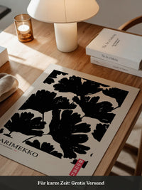 Schwarze Blumen Silhouette Retro