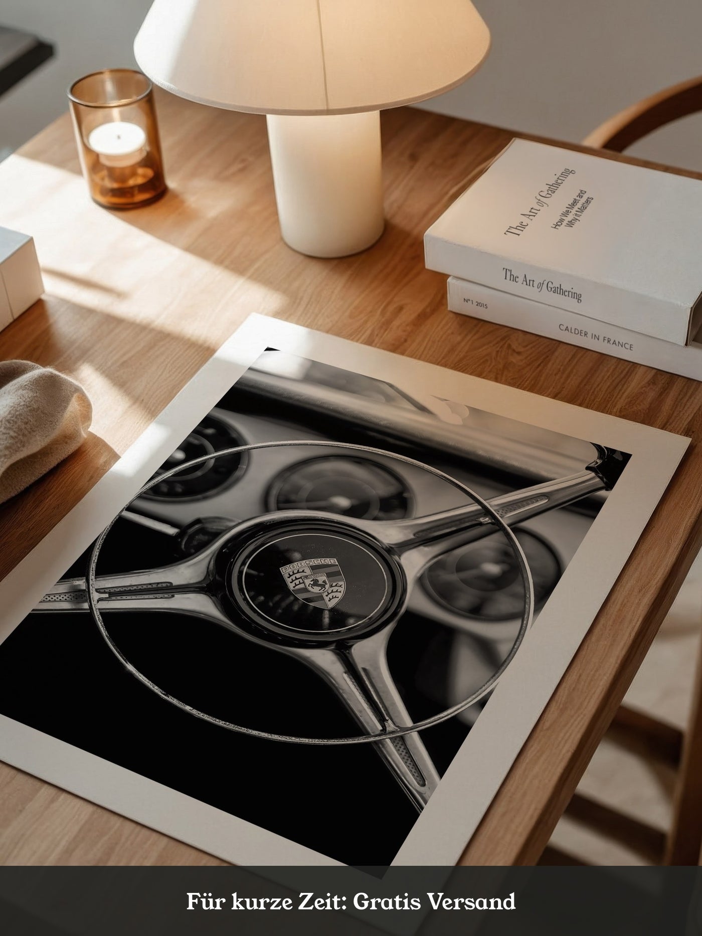 Porsche Lenkrad Retro S/W