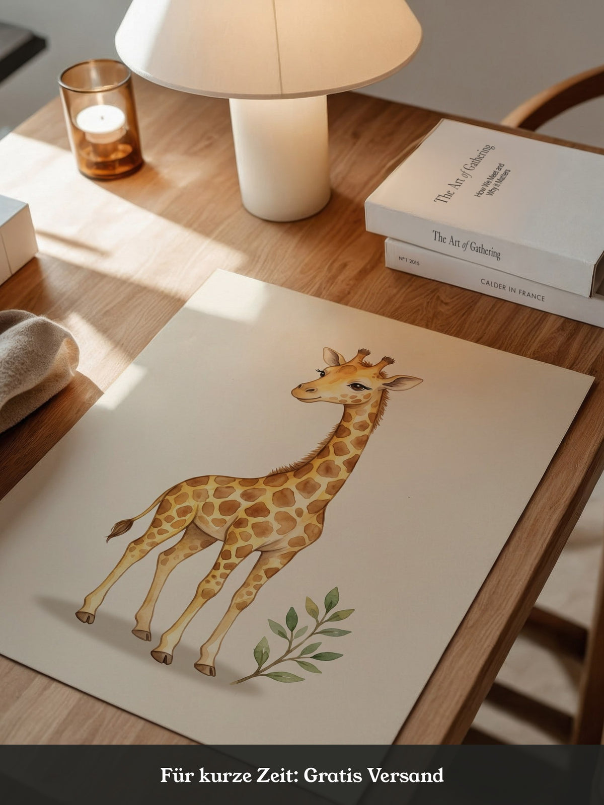 Giraffe Cartoon Sanft Braun