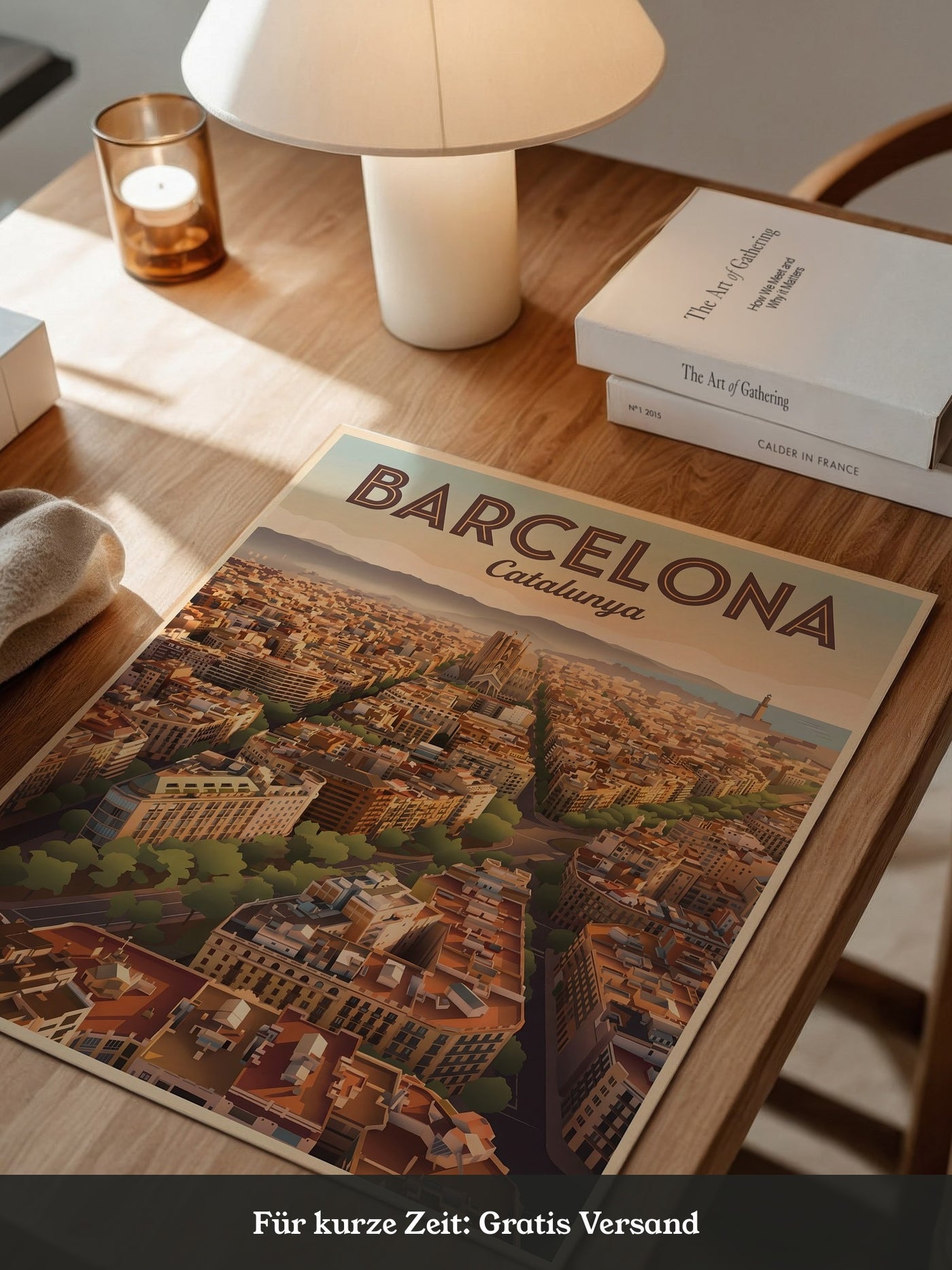 Barcelona Stadtpanorama Dämmerung