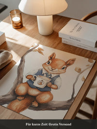 Eichhörnchen Kaffeetasse Aquarell