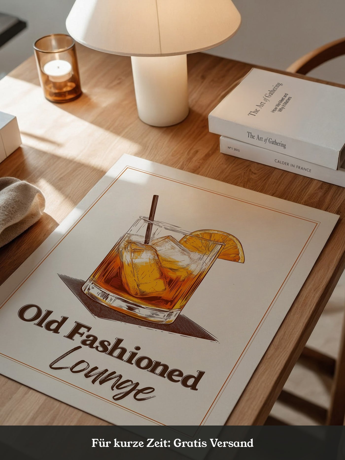 Old Fashioned Cocktail Zeichnung