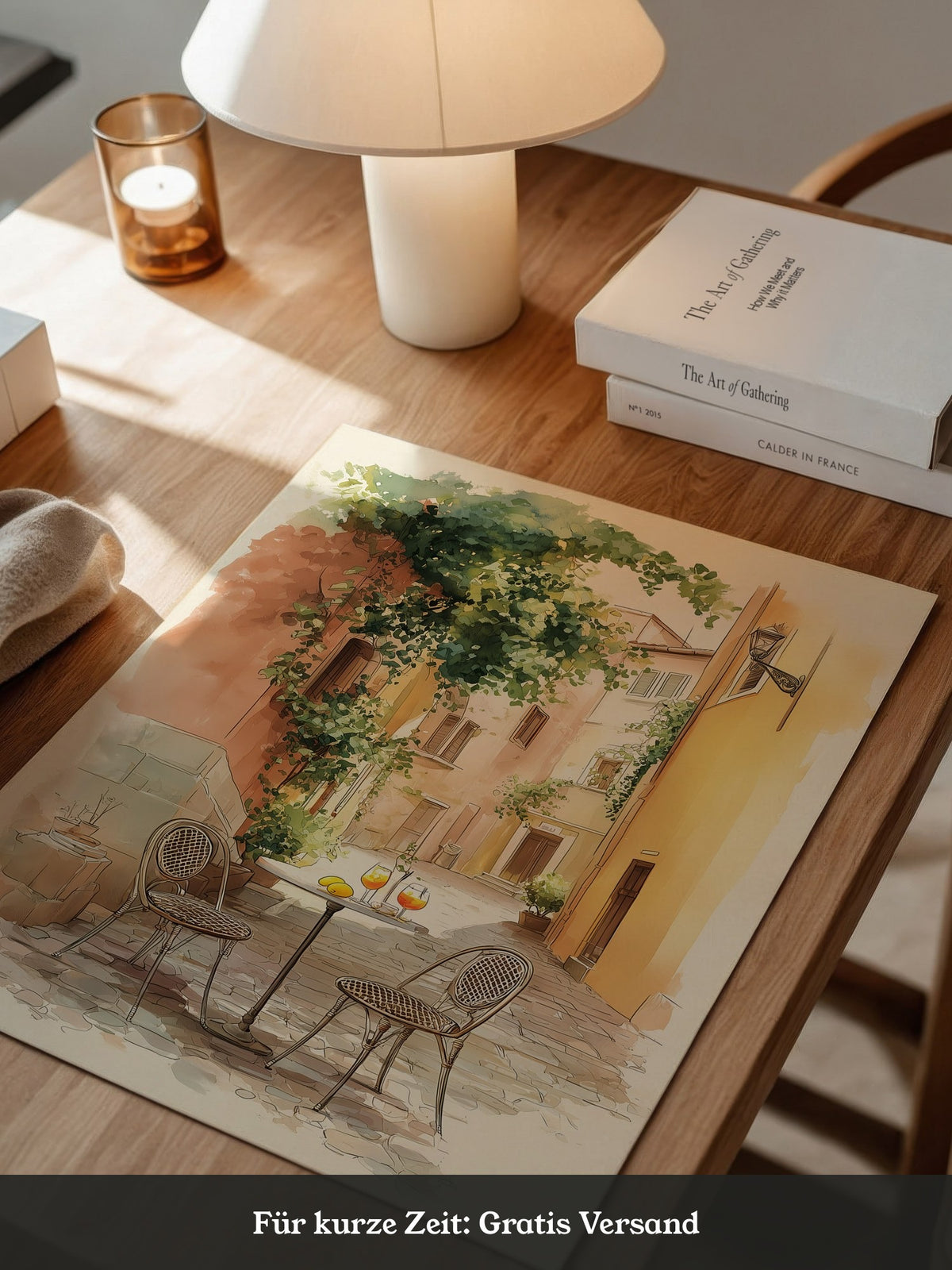 Italienische Gasse Aquarell Flair