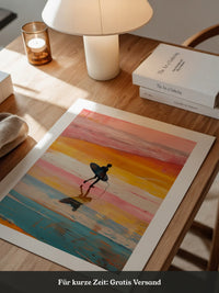 Surfer Strand Regenbogenfarben