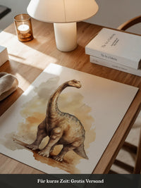 Dinosaurier Aquarell Braun