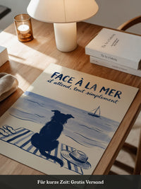 Hund Meer Strand Illustration