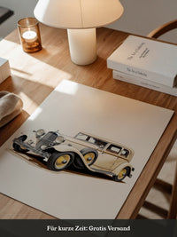 Klassischer Oldtimer cremefarben