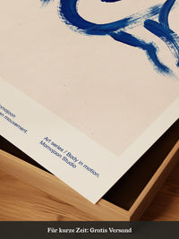 Abstrakte Figur Blau