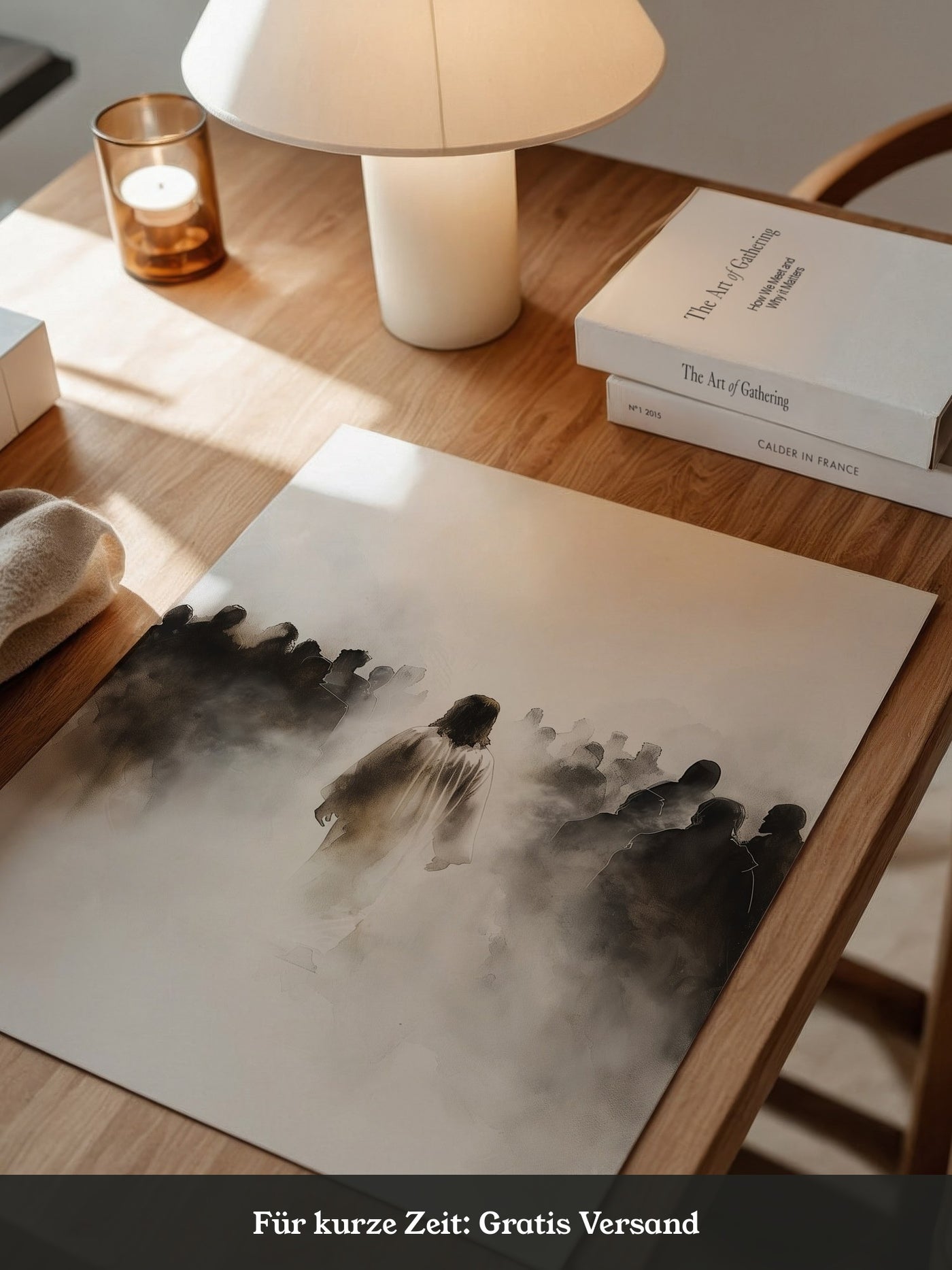 Menschengruppe Nebel Silhouette