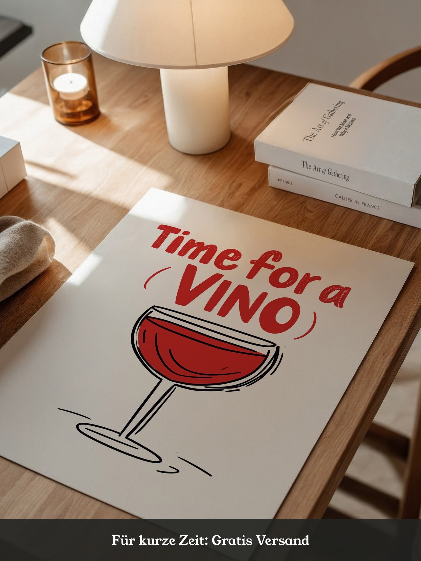 Weinglas Rot Vintage-Stil