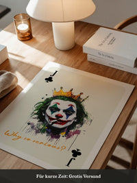 Joker Karte Krone Kunstdruck