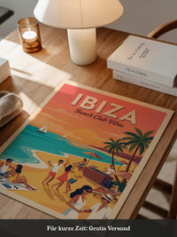 Ibiza Strand Sonnenuntergang Retro