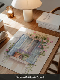 Fensterladen Rosen Aquarell