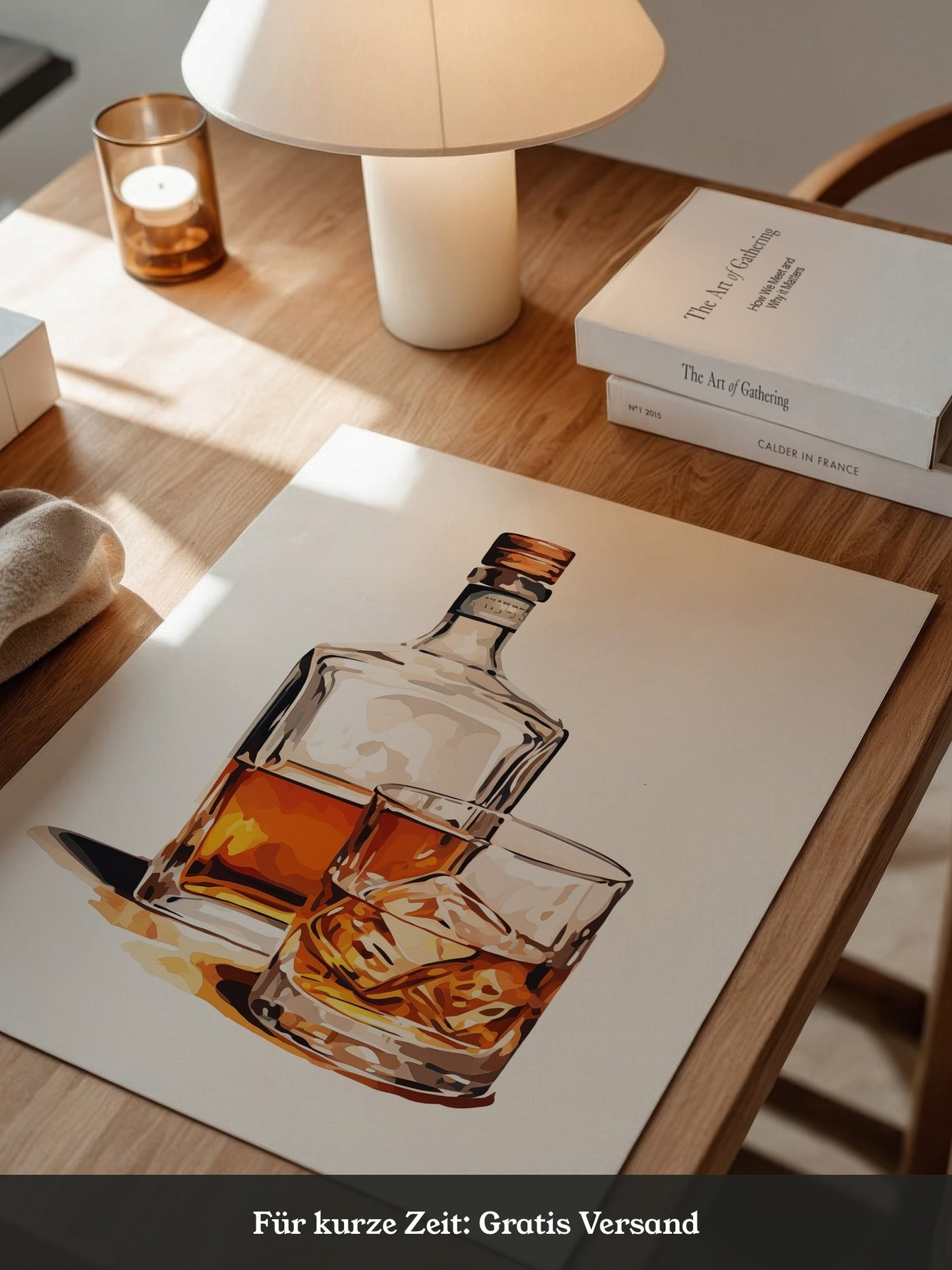 Whiskeyflasche Grafik Retro