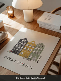 Amsterdam Häuser Fahrradszene