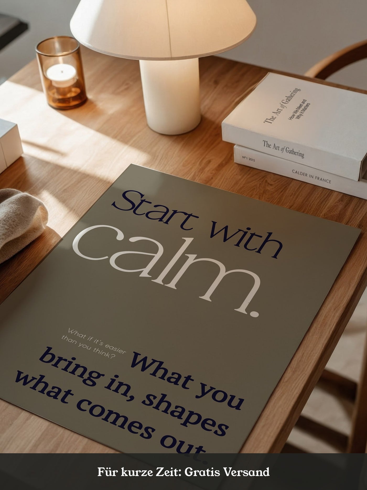 Calm Start Beige Typografie