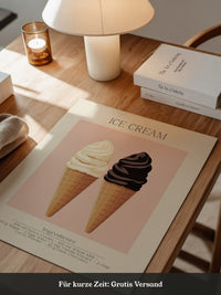 Eiswaffeln Vanille Schoko Pastell