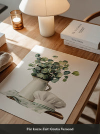 Eukalyptus Vase Kochmütze Aquarell