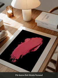Pinker Pinselstrich Abstrakt Schwarz