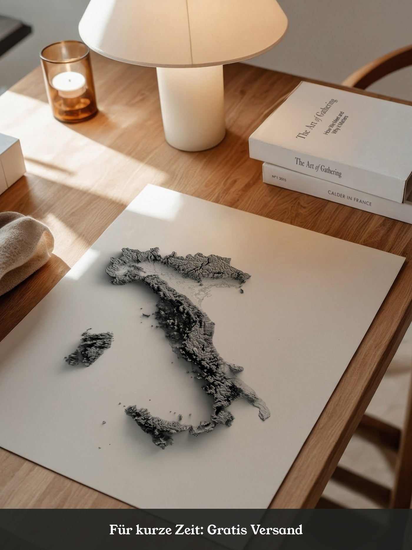 Italien 3D-Landschaft minimalistisch