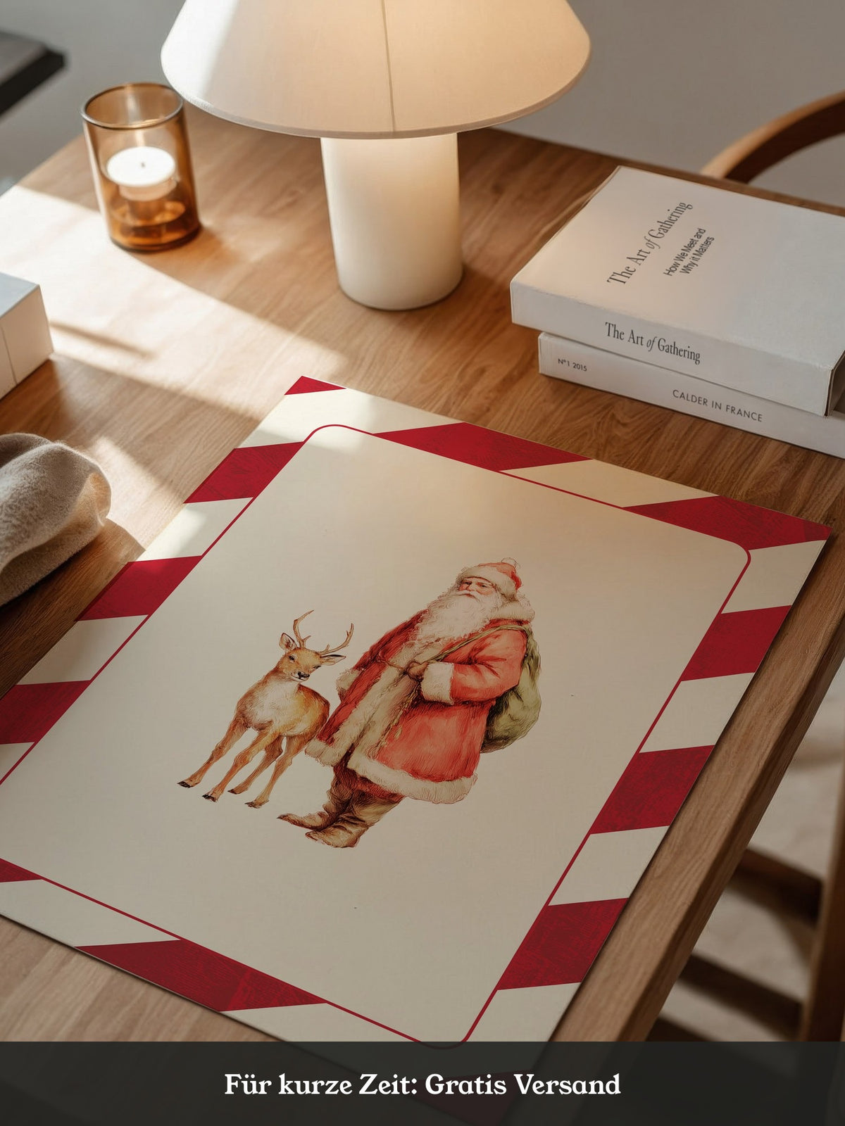 Weihnachtsmann Rentier Nostalgie