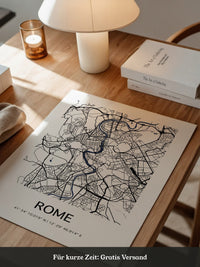 Rom Stadtplan minimalistisch