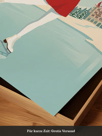 Eislauf Retro Illustration