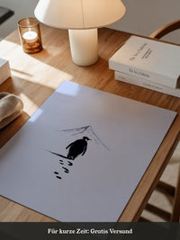 Pinguin Spuren Minimalistisch